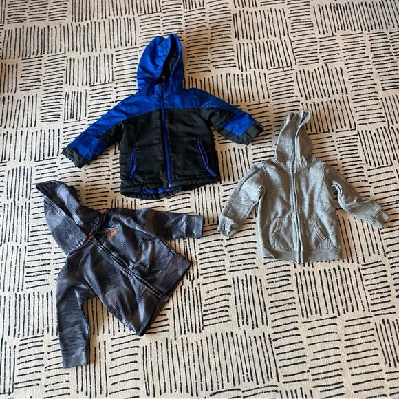 Blue and Black Hooded Jacket and Zip Up Sweatshirts 2T - Picture 1 of 6
